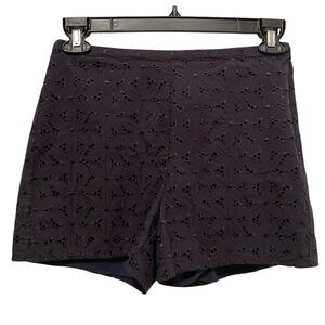 A New Day Navy Eyelet Shorts Size 6 Side Zip CUTE!
